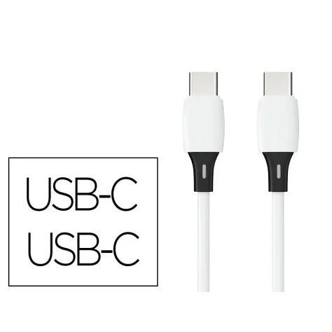 Cabo USB-C a USB-C Q-Connect PVC 3M Branco