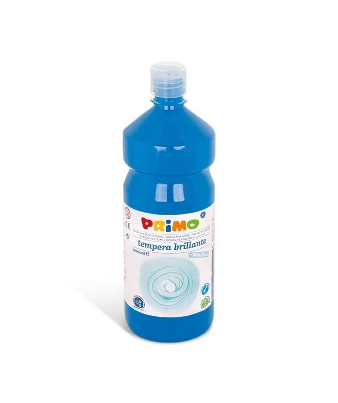 Frasco Guache Primo 1 Litro BR1000501 Azul Cyan