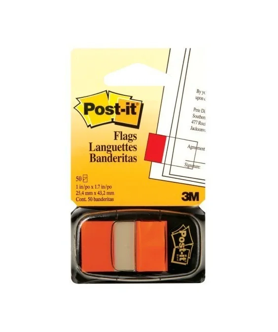 Index Post-it c/ Dispensador 680-4 Laranja