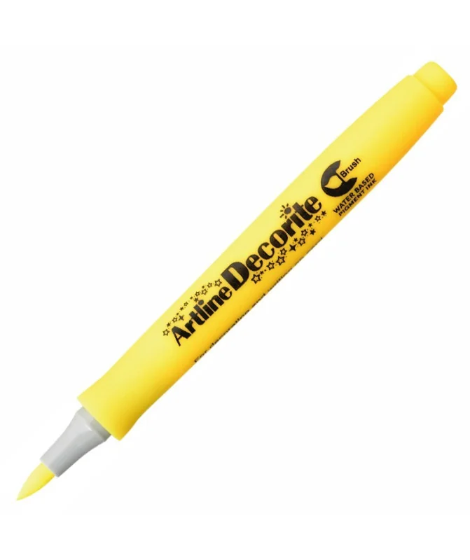 Marcador Artline Decorite Brush Amarelo