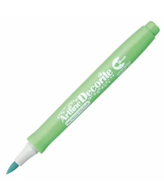 Marcador Artline Decorite Brush Metalizado Verde