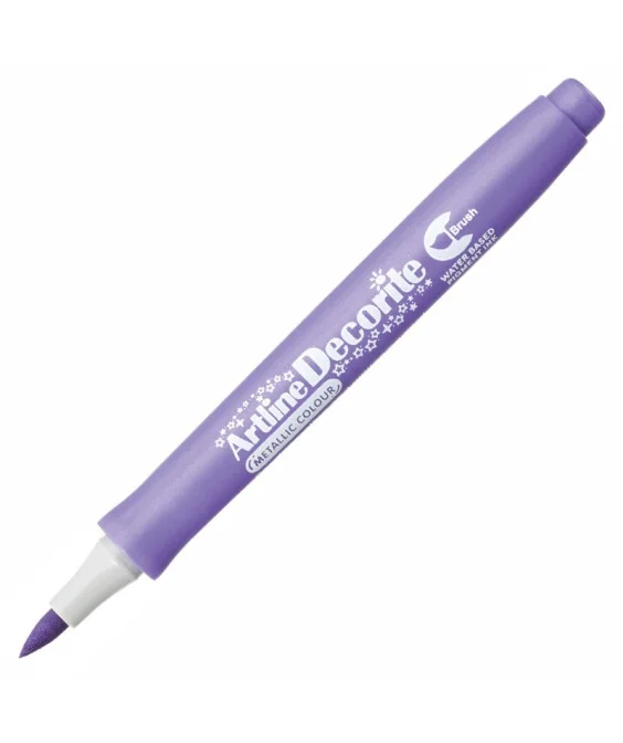 Marcador Artline Decorite Brush Metalizado Violeta