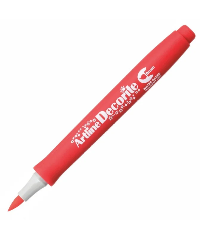 Marcador Artline Decorite Brush Vermelho