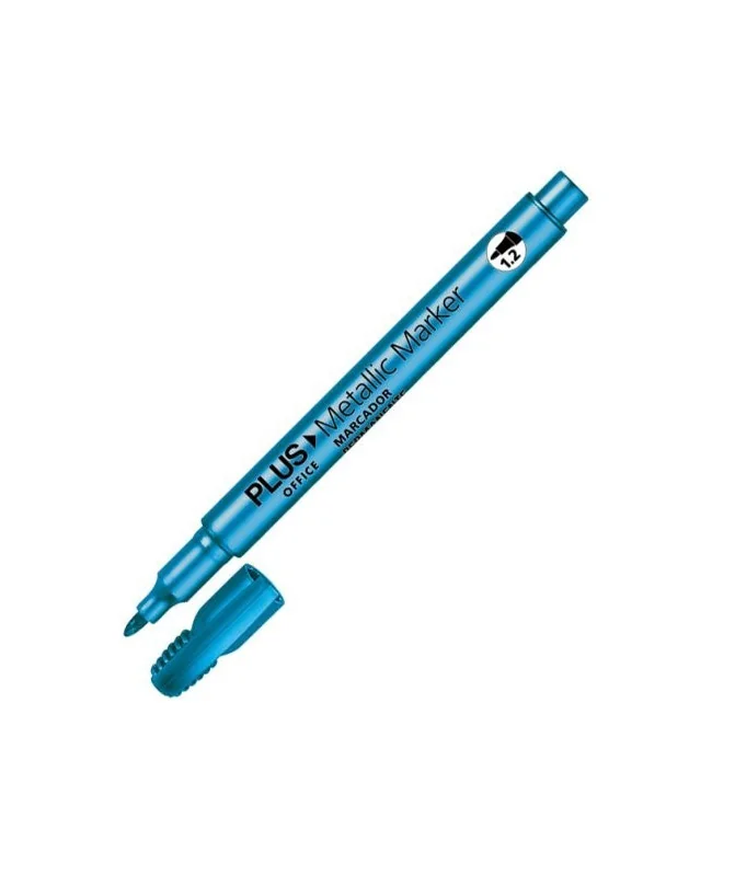 Marcador Metálico Plus Office 1,2mm 080605 Azul