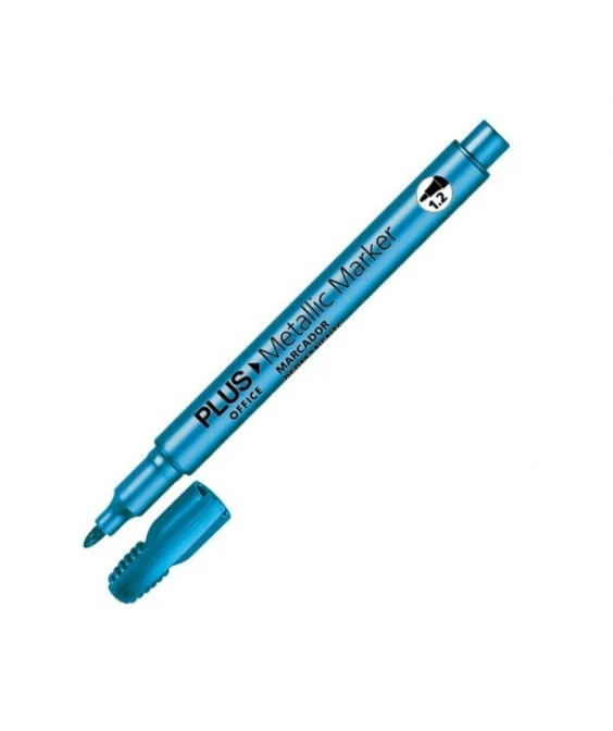 Marcador Metálico Plus Office 1,2mm 080605 Azul Marcador Metálico Plus Office 1,2mm 080605 Azul