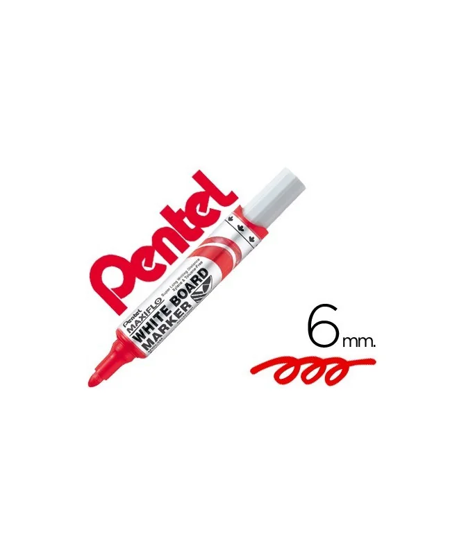 Marcador p/Quadro Branco Pentel Maxiflo MWL5M Vermelho