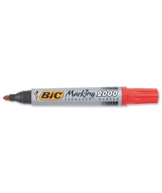 Marcador Permanente BIC Ponta Redonda 2000 Vermelho