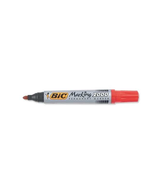 Marcador Permanente BIC Ponta Redonda 2000 Vermelho