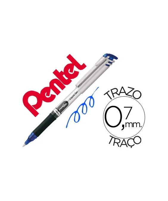 Marcador Roller Pentel Energel 0,7mm BL-17 Azul