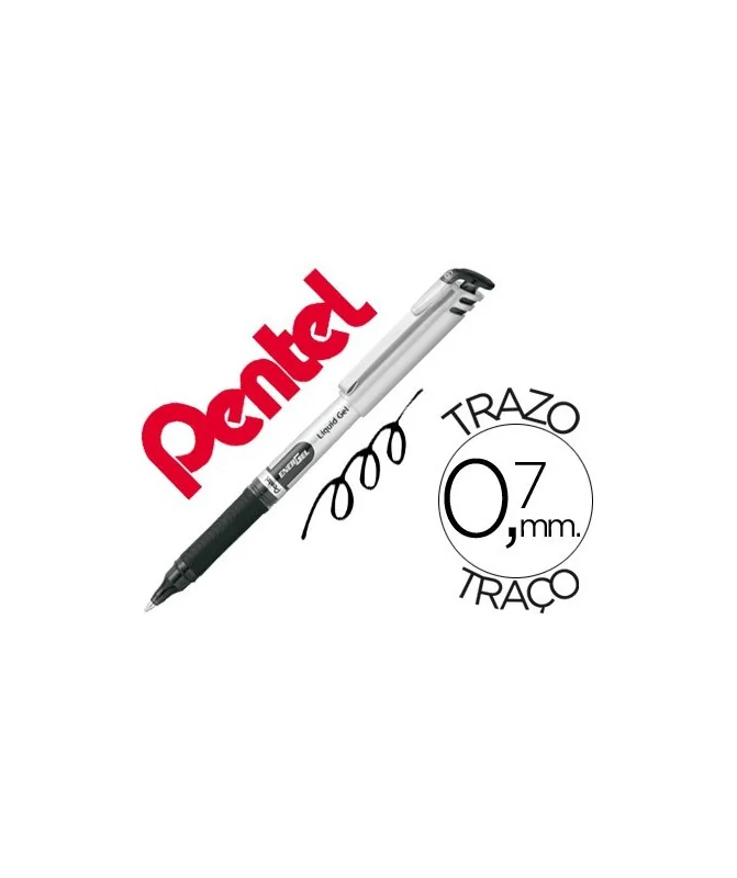 Marcador Roller Pentel Energel 0,7mm BL-17 Preto