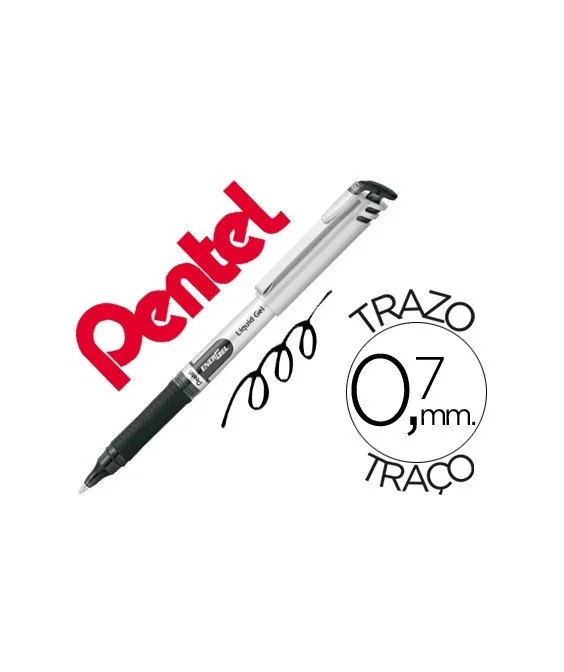 Marcador Roller Pentel Energel 0,7mm BL-17 Preto