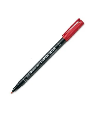 Marcador Staedtler Lumocolor para Acetato Ponta Média 1mm 317-2 Vermelho