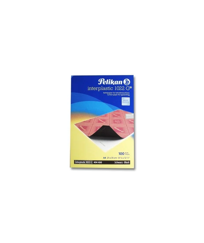 Pack 100 Folhas Papel Quimico A4 Pelikan Preto