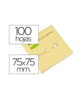 Bloco de Notas Adesivas Q-connect Amarelo 76x76mm