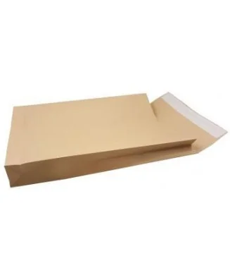 Pack com 50 Sacos Envelope com Fole C4 229x324x30 Silicone Kraft 120gr