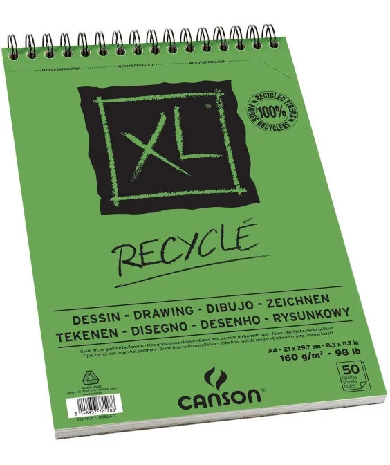 Bloco Canson XL Recyclé 25Fls. 160g A4 777128