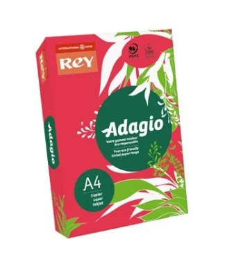 Resma 500 Folhas Papel Fotocópia Adagio A4 80g Intenso 22 Vermelho