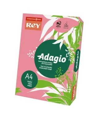 Resma 500 Folhas Papel Fotocópia Adagio A4 80g Intenso 23 Rosa