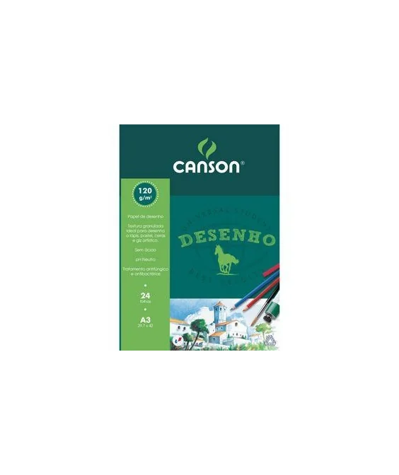 Bloco Papel Desenho Branco Canson A3 05624