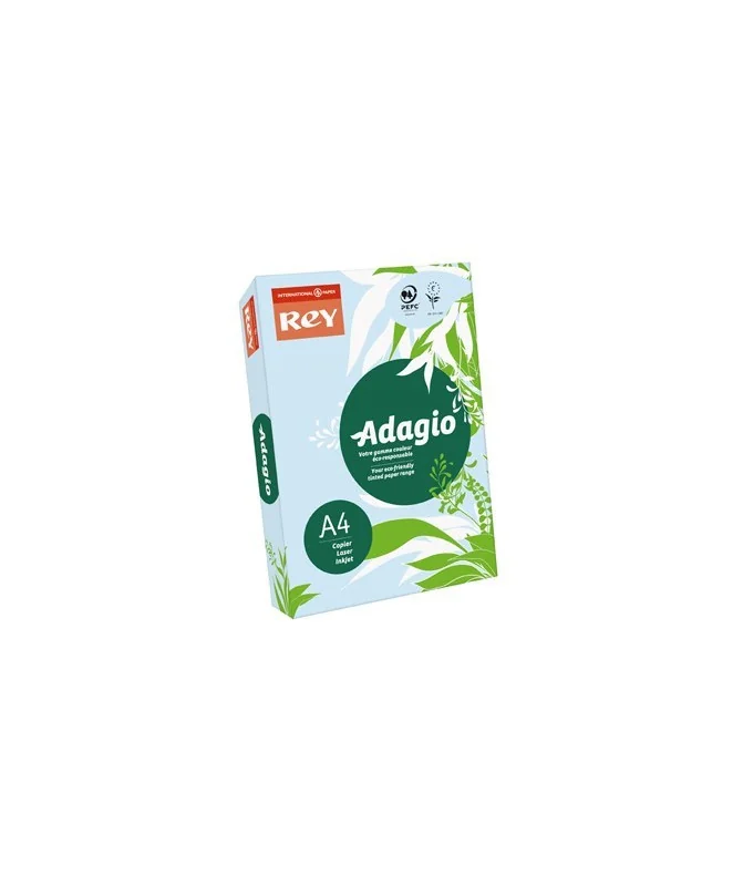 Resma 500 Folhas Papel Fotocópia Adagio A4 80g Suave 01 Azul