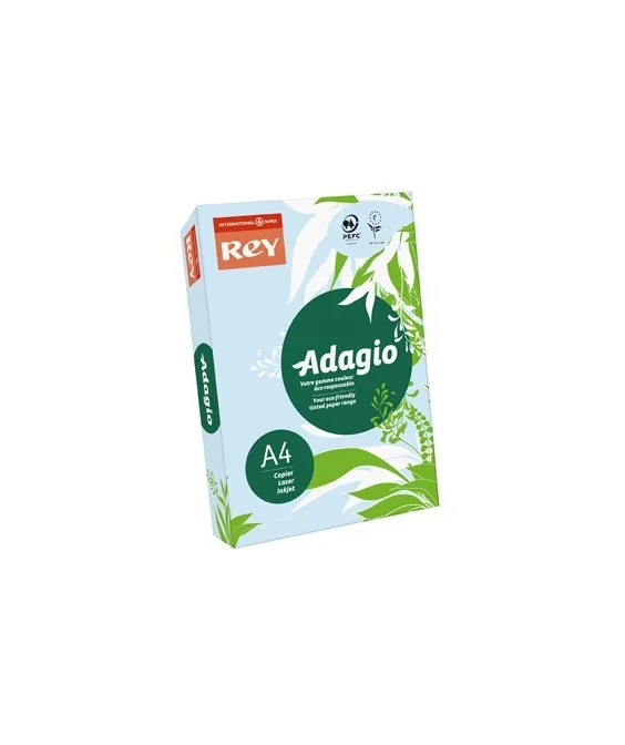 Resma 500 Folhas Papel Fotocópia Adagio A4 80g Suave 01 Azul