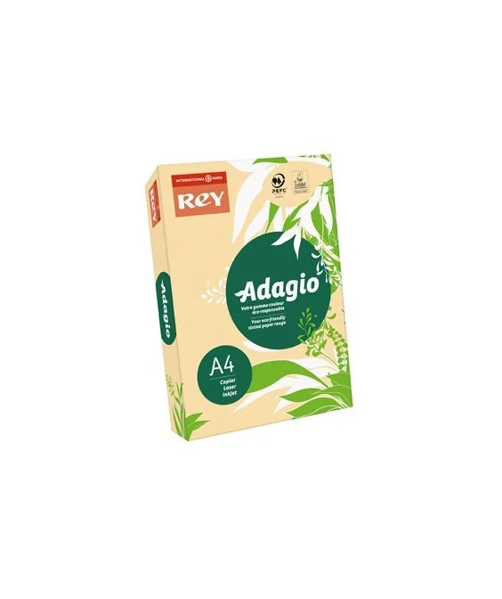 Resma 500 Folhas Papel Fotocópia Adagio A4 80g Suave 08 Salmão