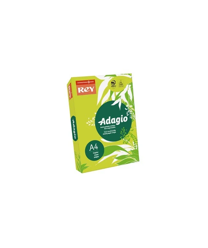 Resma 500 Folhas Papel Fotocópia Adagio A4 80g Suave 81 Verde