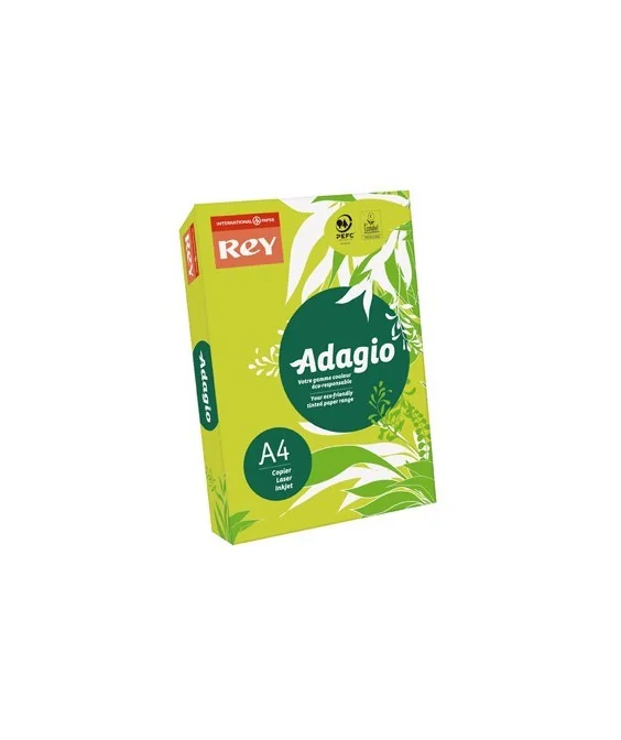 Resma 500 Folhas Papel Fotocópia Adagio A4 80g Suave 81 Verde