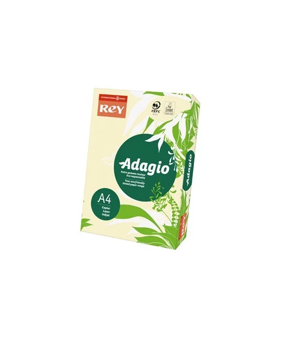 Resma 500 Folhas Papel Fotocópia Adagio A4 80g Suave 93 Creme