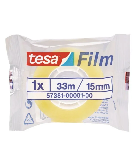 Rolo Fita Cola Transparente Tesa Standard 57381 33x15mm