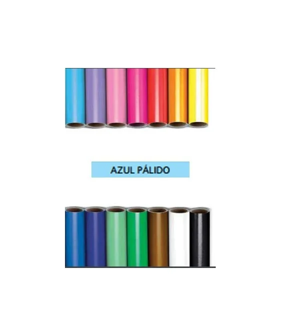 Rolo Papel Lustro c/25 Fls. Pic. 50x65cms 12904 Azul Claro