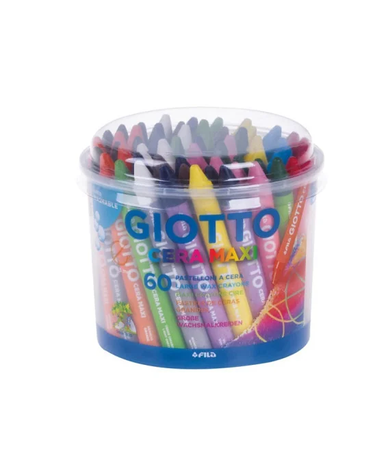 Schoolpack 60 Lápis de Cera Maxi Giotto 519200