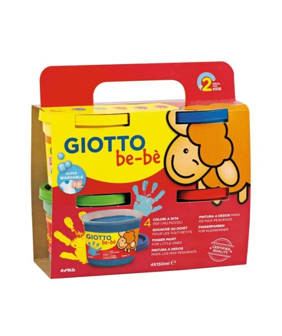 Set Giotto BeBé 4 Boiões Pintura a Dedos 150 ml 467200