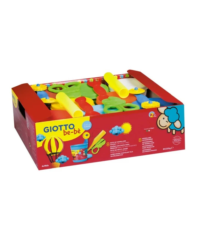 Set Giotto Bebé 8 Boiões Pasta de Modelar + Acessórios 463200