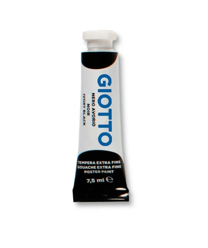 Tubo Guache Escolar Giotto 7.5 ml 351024 Preto