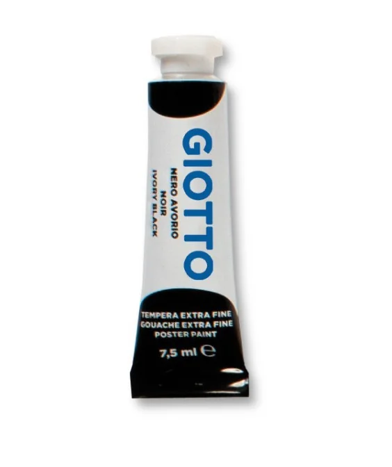 Tubo Guache Escolar Giotto 7.5 ml 351024 Preto