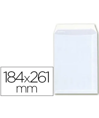 Envelope AB-26 Bolsa Quato Prolongado Branco 184x261mm Tira de Silicone Cx. 250 Unidades