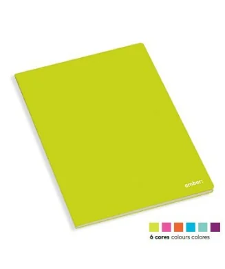 Caderno Agrafado Ambar School 20Fls. A5 2 Linhas Cores Sortidas