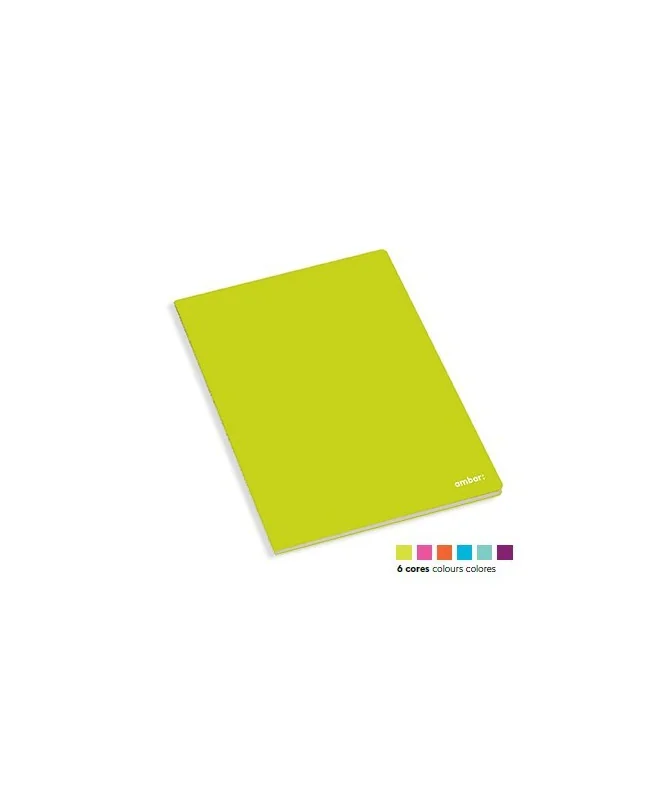 Caderno Agrafado Ambar School 60Fls. A4 Quadriculado Cores Sortidas