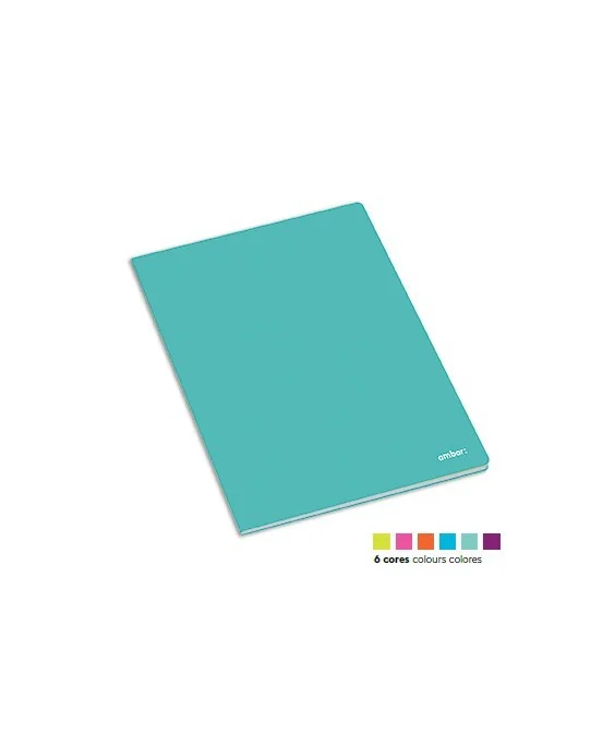 Caderno Agrafado Ambar School 60Fls. A5 Quadriculado Cores Sortidas