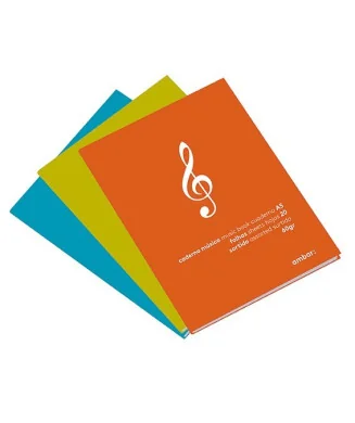 Caderno Agrafado Música Ambar A5