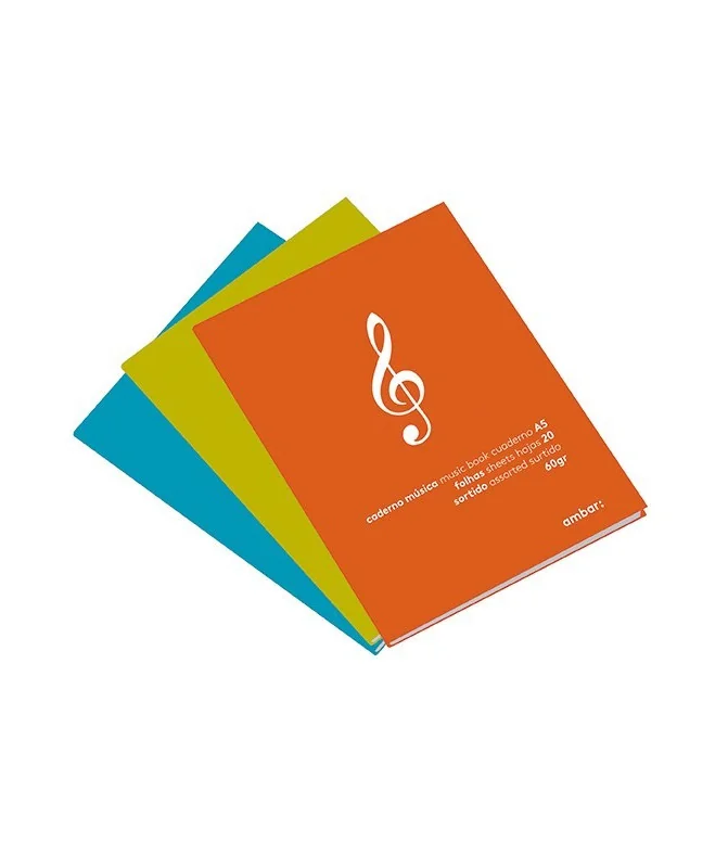 Caderno Agrafado Música Ambar A5