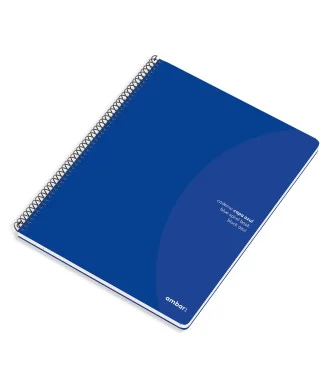 Caderno Espiral Ambar Capa Azul A4 Pautado