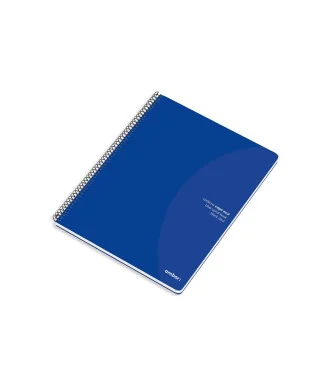 Caderno Espiral Ambar Capa Azul A5 Liso