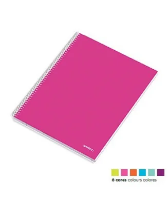 Caderno Espiral Ambar School Capa Dura A4 Pautado