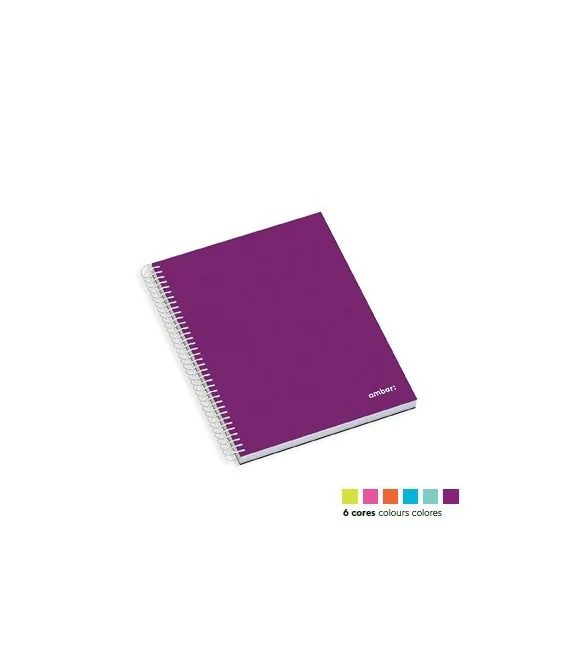 Caderno Espiral Ambar School Capa Dura A5 Pautado