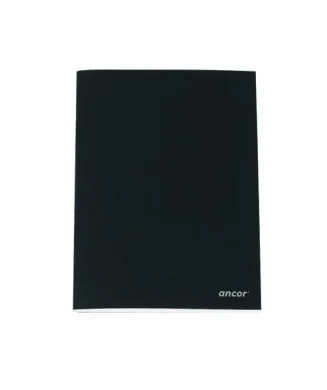 Caderno Capa Preta A5 Quadriculado Ancor 80fls/60grs