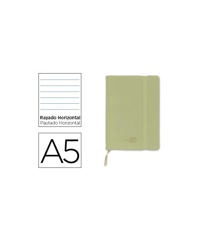 Caderno Apontamentos Liderpapel A5 Pautado Verde