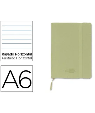 Caderno Apontamentos Liderpapel A6 Pautado Verde