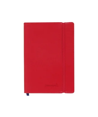 Caderno Apontamentos Liderpapel A6 Pautado Vermelho